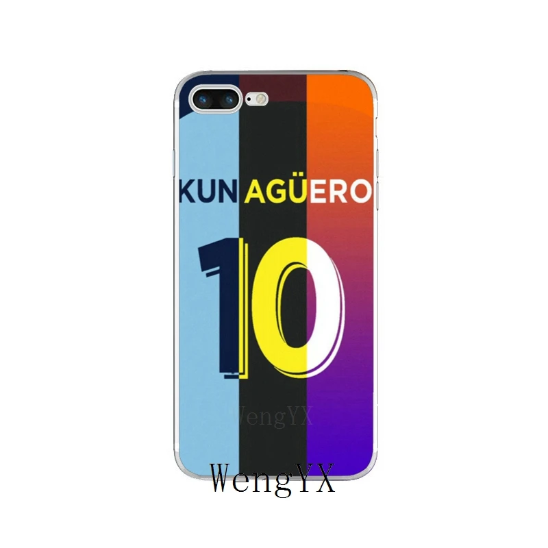 WengYX футболист Sergio Aguero 10 постер тонкий силиконовый мягкий чехол для телефона для iPhone X 8 8plus 7 7plus 6 6s plus 5 5S 5c SE 4 4S - Цвет: SergioAgueroA08