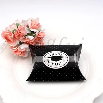 

50Pcs/lot Pillow Shape Candy Box Graduation Cap Gift Box Congrats Graduation Promotion Ceremony Party Decoration Souvenir Case
