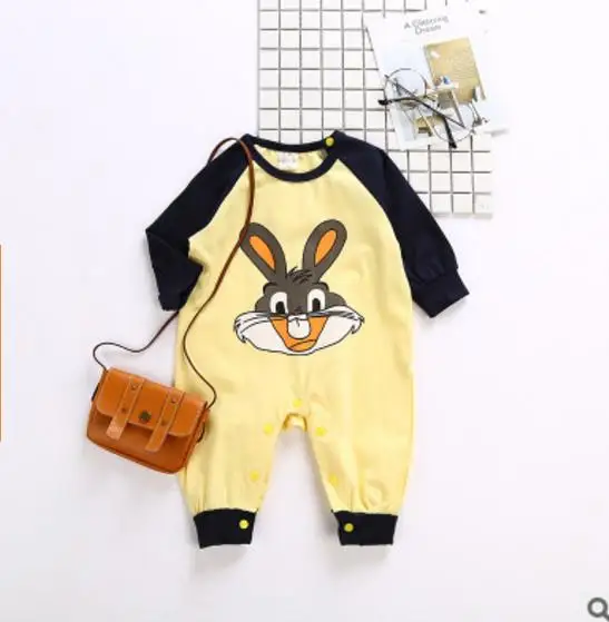 rabbit Одежда для малышей; костюм унисекс с кроликом и слоном; маленький хлопковый комбинезон для маленьких девочек; комбинезон для новорожденных на первый день рождения для мальчиков; спортивные костюмы - Цвет: rabbit