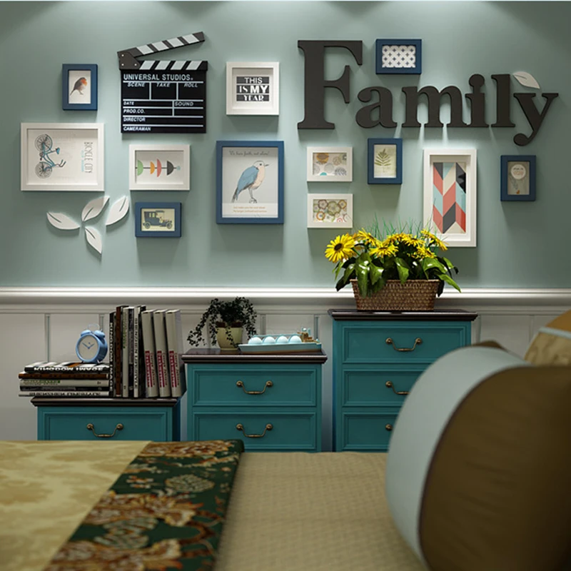 

12 Piece Sets of Wood Photo Frames Wall Hanging Artware Photos Frame for Picture Home Decoration Wooden Craft Picture Frame