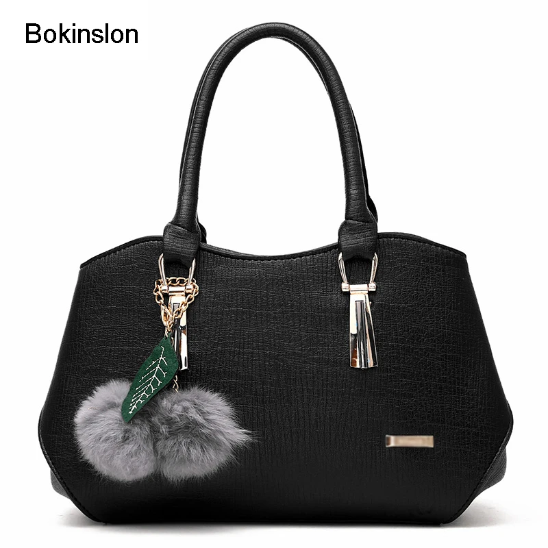 

Bokinslon Fashion Shoulder Bags Woman PU Leather Popular Women Handbags Bags Solid Color Practical Crossbody Bag For Ladies