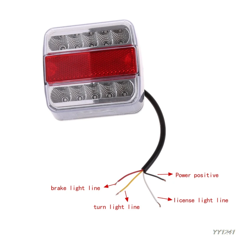 QILEJVS DC 12 В 14 светодиодный грузовик автомобиль Прицеп Лодка Караван задний светильник стоп-сигнал задний светильник-W212