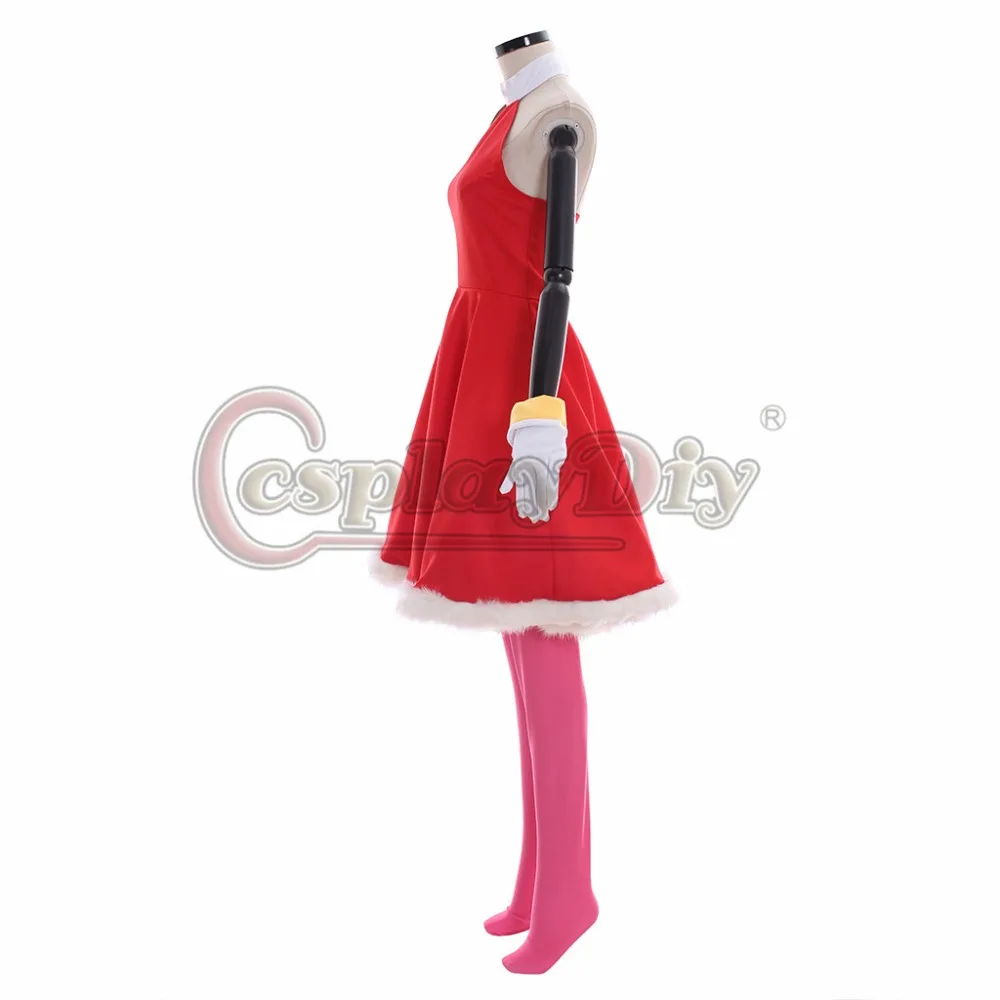 Anime Sonic The Hedgehog Amy Rose Cosplay Pink Dress for Women and Girls Halloween/Carnival Costume with Rosy The Rascal Gloves image 4