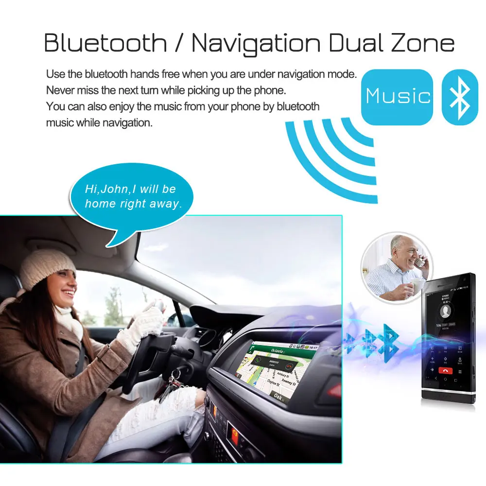 Perfect Android 7.1 Car Multimedia Player 7 inch 1024 x 600 Touch Screen 2DIN 1G+16G Video Player Support AM/FM WIFI Steer wheel control 4