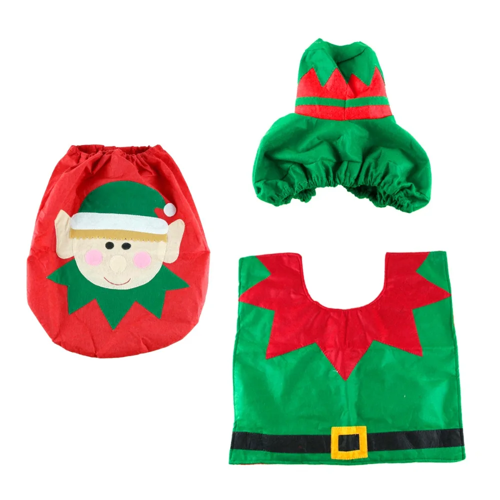 YORIWOO 3 шт. Санта Клаус Туалет набор Лось Снеговик Navidad Happy Новый год веселые