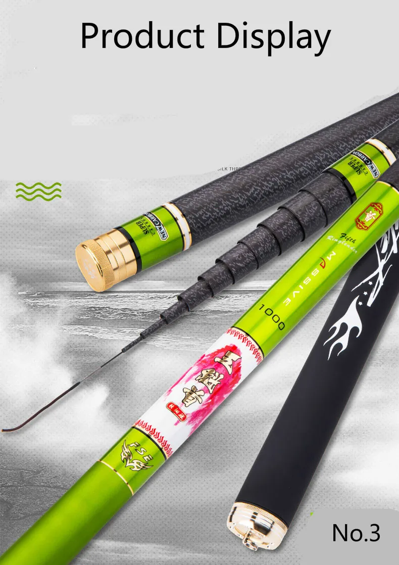 vara de Pesca Pólo de Carbono Equipamentos de Pesca Canne Olta Seti