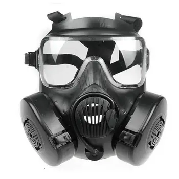 

High Quality Unisex Men Women Outdoor Sports Tactical Airsoft Paintball Full Face Mask Protective Mask (Black)