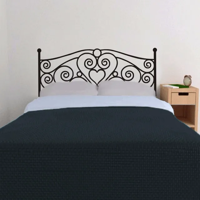 headboard wall decal vinyl art sticker shabby chic bed wall decal