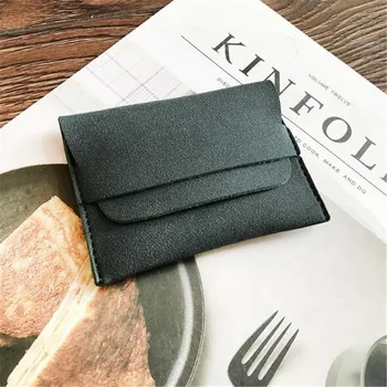 

Women Scrub Small Wallet Cute Mini Coin Purses Money Pocket Portable Frosted Female Short Wallets Bags