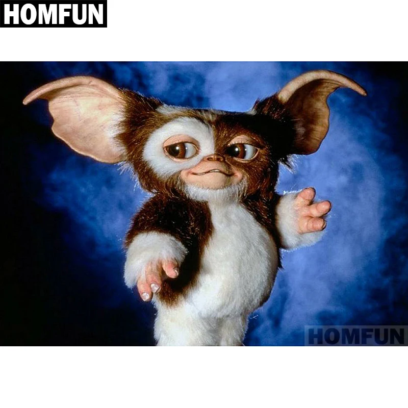 

HOMFUN Full Square/Round Drill 5D DIY Diamond Painting "Big ear monkey" Embroidery Cross Stitch 5D Home Decor Gift A01489