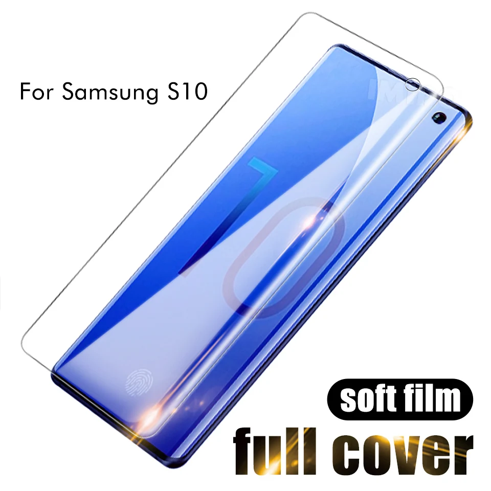 Soft film For Samsung Galaxy S10 Plus Soft TPU Front Full Cover S8 S9 Plus Note 8 9 Screen Protector Transparent Protective Film + Clean Tools 1