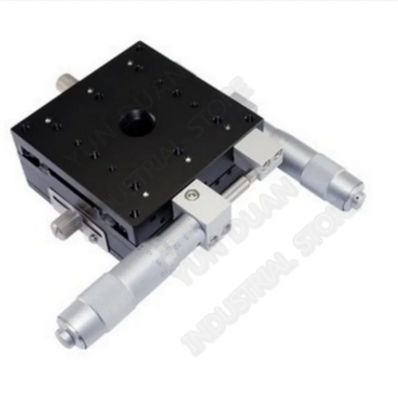 

Manual Micrometer Sliding Table XY Axis 80*80mm 3" Station Displacement Platform Cross Roller Guide Way Linear Stage LY80-R