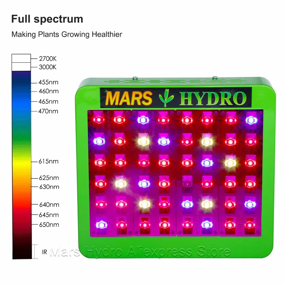 Mars Hydro Reflector 300W светодиодный светильник для выращивания с переключателями полного спектра+ 70*70*160 см тент для выращивания