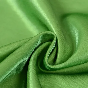 

CF551 Solid Gloss Green Tencel Cotton Linen Fabric Coloured Glaze Thick Silk Satin Fashion Fabric For Women's Dress Skirt