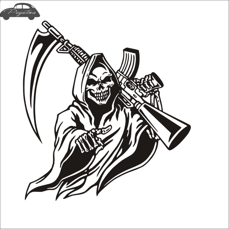 Pegatina Hunt Skull M16 Decal Hunting Club Sticker Hollow Sticker Hunter Car Window Vinyl Decal Funny Poster Motorcycle