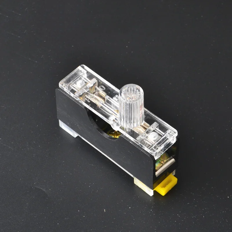 

1PC 35MM DIN Rail 6x30mm glass fuse holder Single guide fuse box with 10A fuse