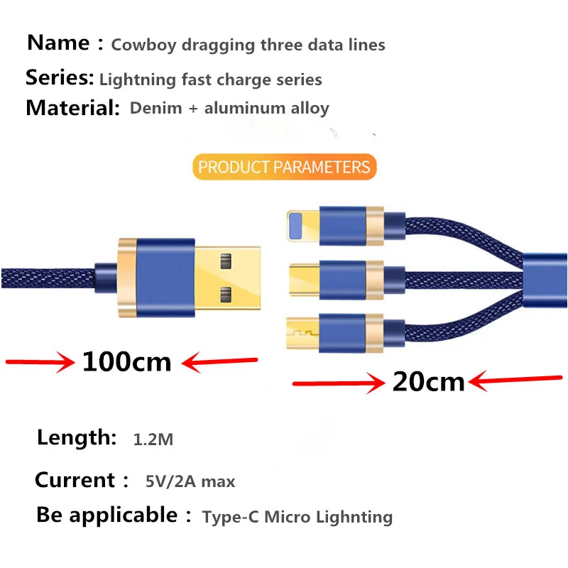 3 в 1 мобильный 2AMAX телефонный кабели для iPhone 6 Samsung Micro USB type C зарядное устройство для Xiaomi huawei Быстрая зарядка type-C Дата кабель