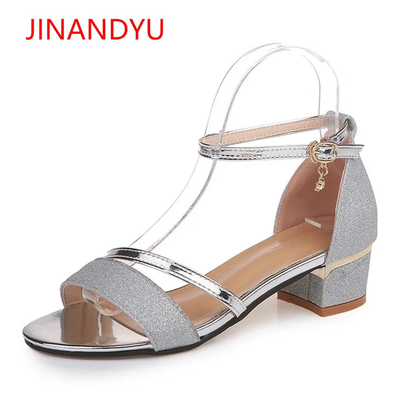 

Summer Women's Sandals High Heels Shoes Woman Shoes Female Summer High Heel Sandals Women Square Heel Solid Cover Heel Sandals