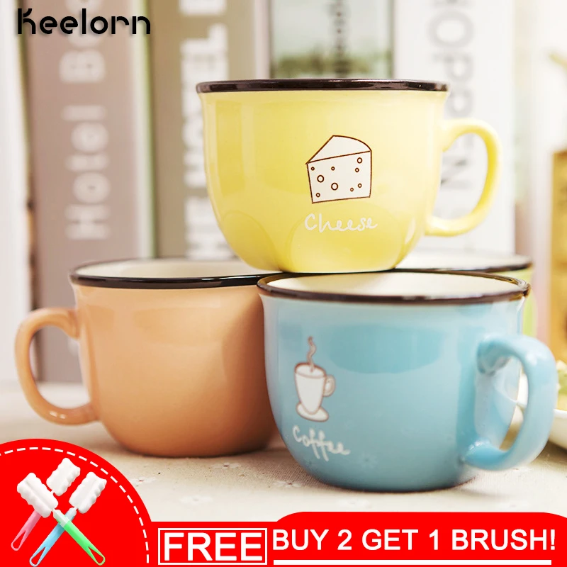 

Candy Color Creative Practical Mug Small Fresh Ceramic Mugs Cartoon Handgrip Milk Mugs