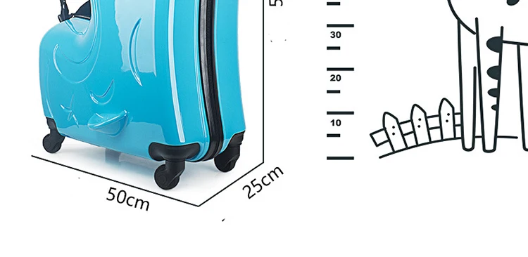 20 дюймов детская дорожная сумка тележка может сидеть ездить студент милый мультфильм Детские Колёса чемодан