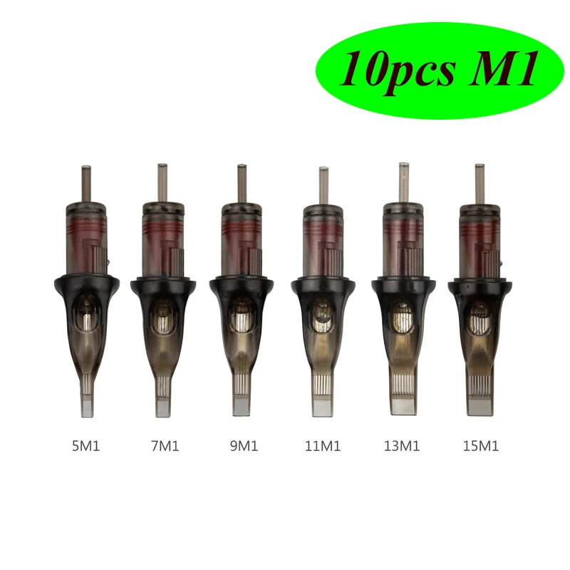 

Qink NB 10pcs Tattoo Revolution Cartridge Needles 5/7/9/11/13/15M1 Curved Magum Disposable Sterilized for Tattoo Pen Machine
