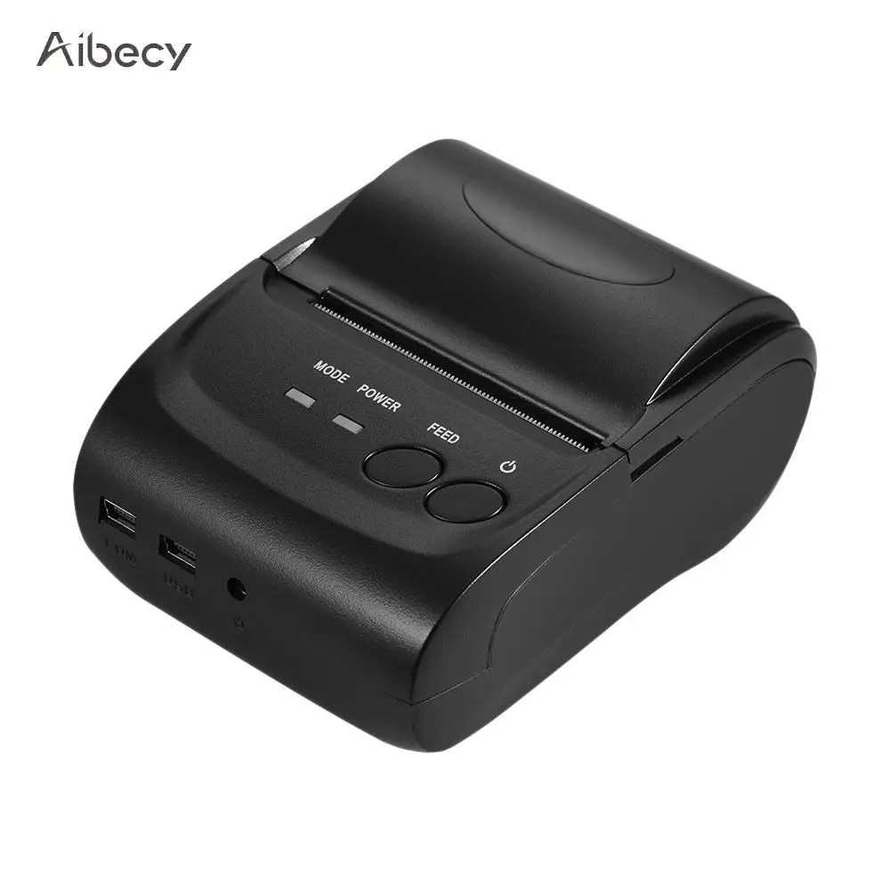 Aibecy Thermal Printer Mini Portable BT USB Thermal Printer Receipt ...