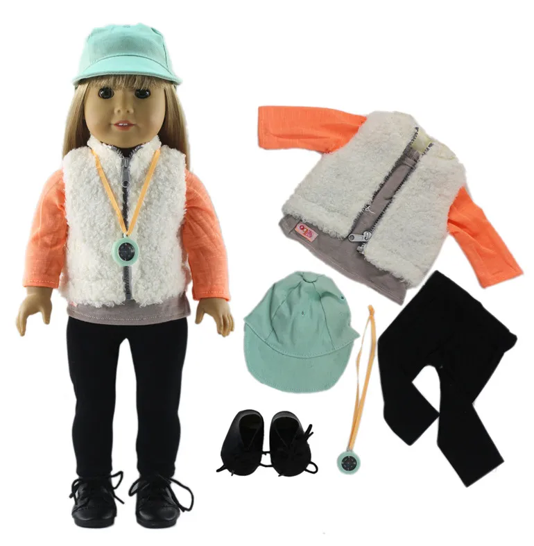 1 компл. Красивая повседневная одежда наряд Кукла Одежда для 18 дюймов Кукла Одежда A83 - Цвет: 6 PCS Clothes