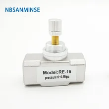 NBSANMINSE RE клапан воздушного потока G резьба 1/8 1/4 3/8 1/2 304 нержавеющая сталь пневматический клапан управления воздухом трубопровод клапан регулируемый