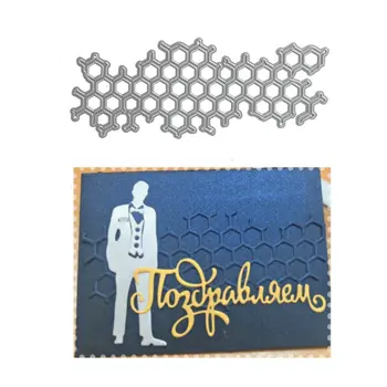 

Honeycomb Frame Metal Cutting Dies 127*51mm Cut Practice Hands-on DIY Scrapbooking Album Craft dies Tool Die Cutting Knife Molds
