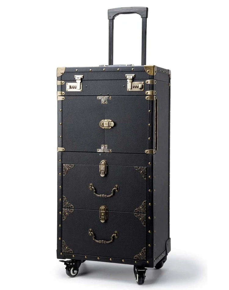 Высококачественный чемодан на колесиках для косметики багаж на колесиках, многослойная Красивая Татуировка салонов чемодан на колесиках, набор инструментов для макияжа ногтей