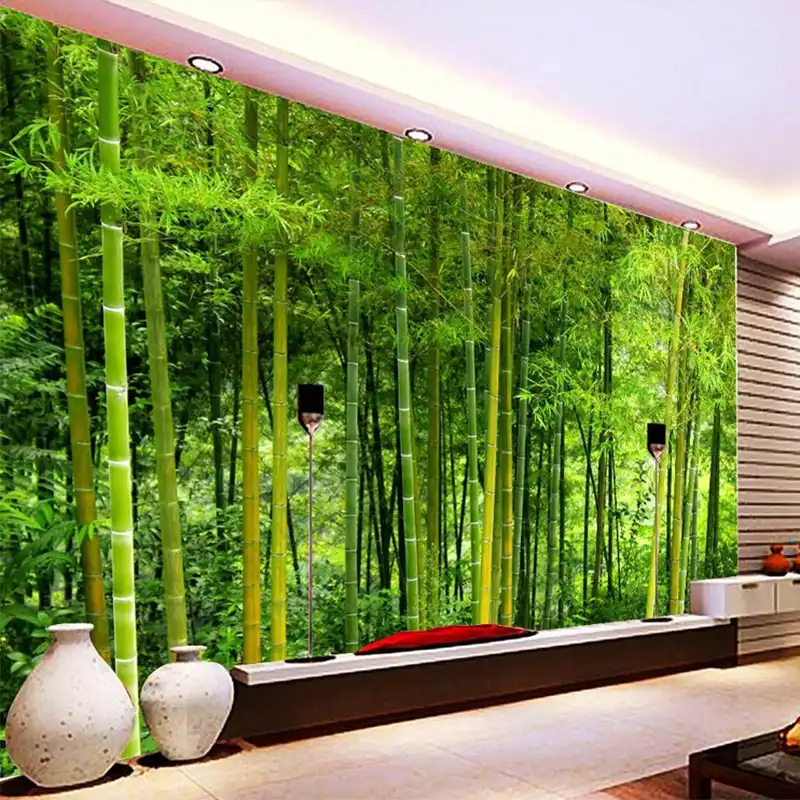 Lo Ultimo En Papel De Pared De Bambu De Alta Calidad Para Sala De