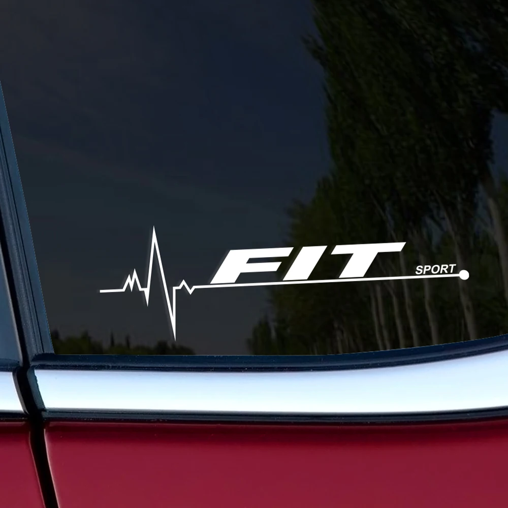 

2PCS 20*7CM Reflective Car Window Decoration Sport Decals For Honda Fit Funny Car Side Window Stickers Car Accessories Styling