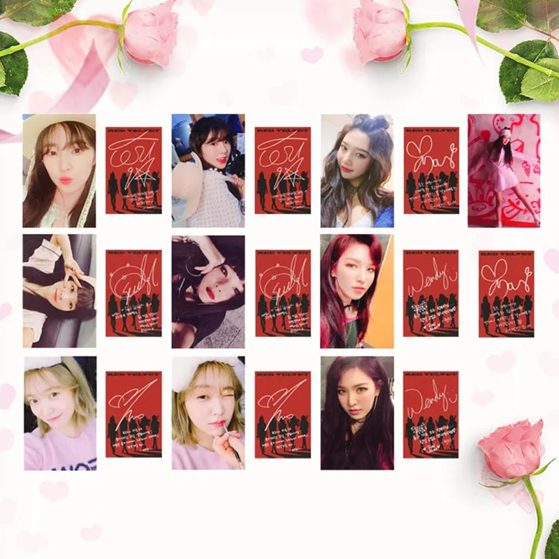 

10Pcs/Set KPOP Red Velvet BAD BOY Album Photo Card Hip Hop Self Made Paper Cards Autograph Photocard