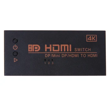 

Dual HDMI & Mini DP Displayport in to 4K*2K HDMI out Switch High quality mini-DP & HDMI Switcher for Macbook PC HDTVs HD-DVDs