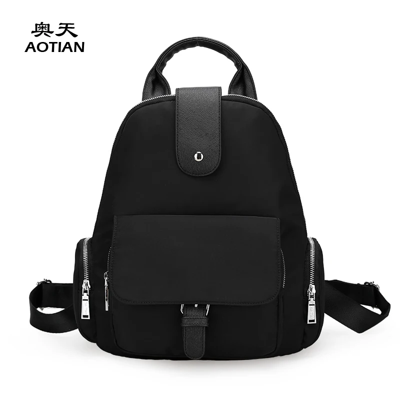 Sky fantasy fashion nylon solid Korean preppy style girls backpacks classic casual bright color youth women