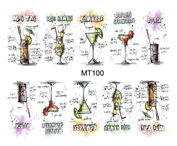 

1 Sheet Nail MT100 Letter Cool Drink Full Cover Nail Art Water Transfer Sticker Decal For Nail Tattoo Tips Nail Tools
