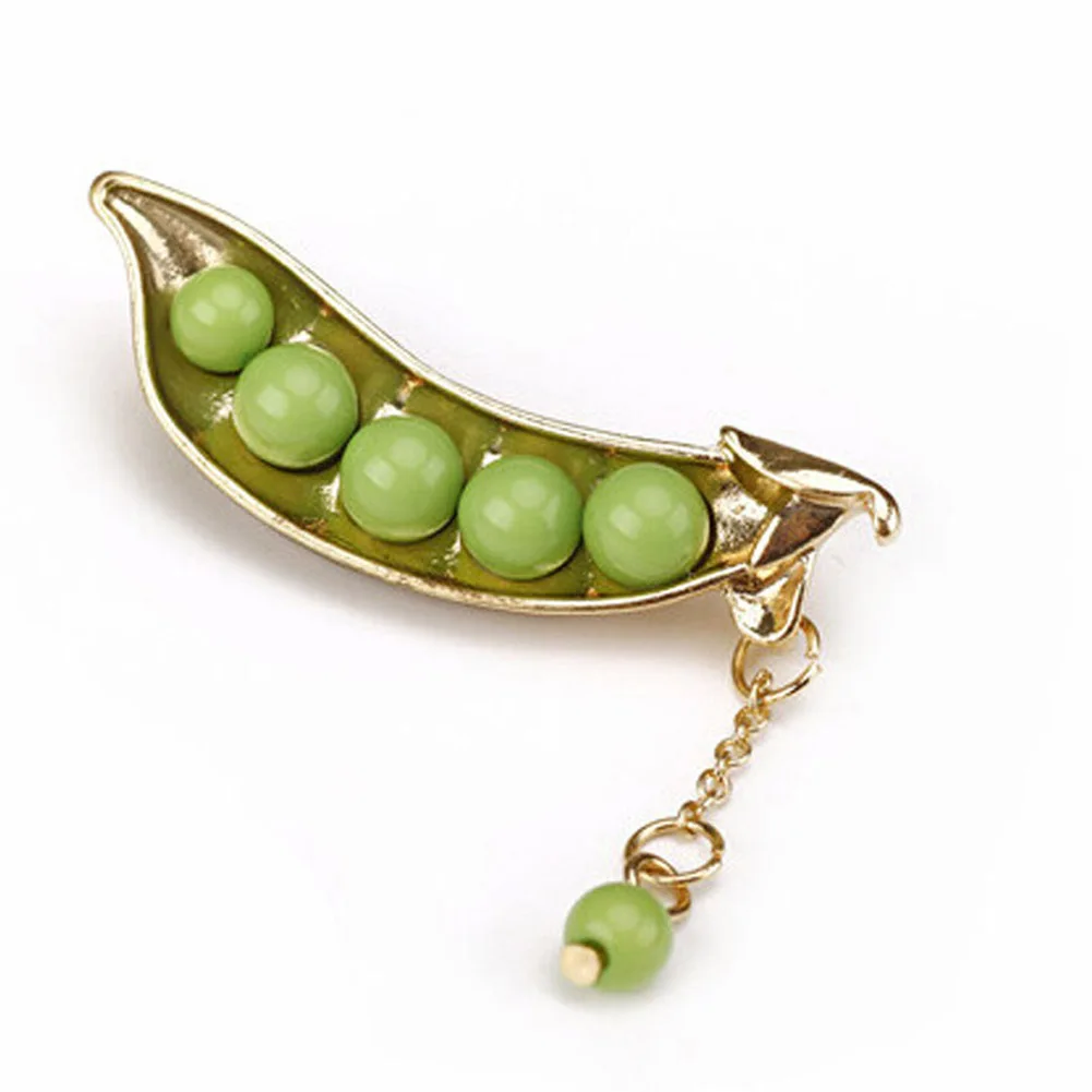 

Cute Green Pea Brooch Sweater Collar Brooch Pin Sweater Suit Brooch