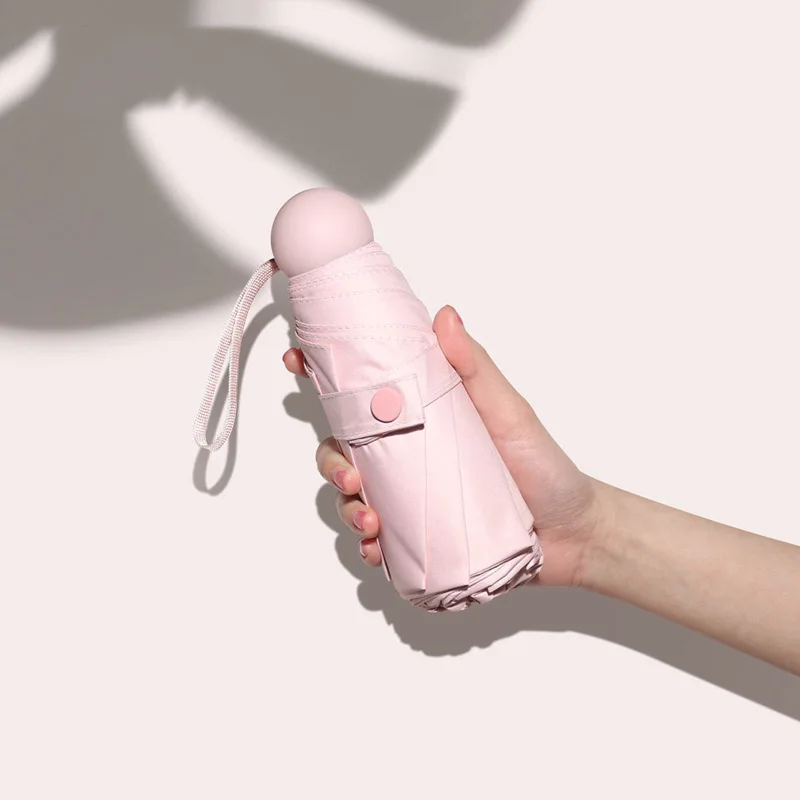 

Super Light Mini Umbrella For Women Black Coating Anti-UV Sunscreen Parasol Cute Manual Portable Sunny And Rain Umbrellas