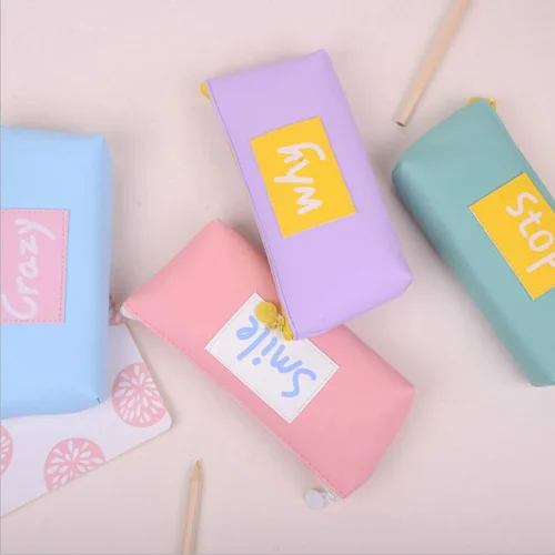 1PC Pencil bag creative style Candy color pen & pencils bag Office