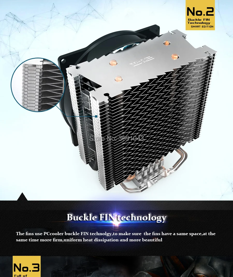 PcCooler X2 Процессор охладитель 2 тепловые трубки 4pin 12 см ШИМ тихий вентилятор для AMD для Intel 775 1150 1151 1155 1156 Охлаждающий радиатор