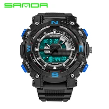 SANDA военные спортивные часы для мужчин Топ бренд класса люкс известный электронный светодиодный цифровой наручные часы для мужчин мужские часы Relogio Masculino