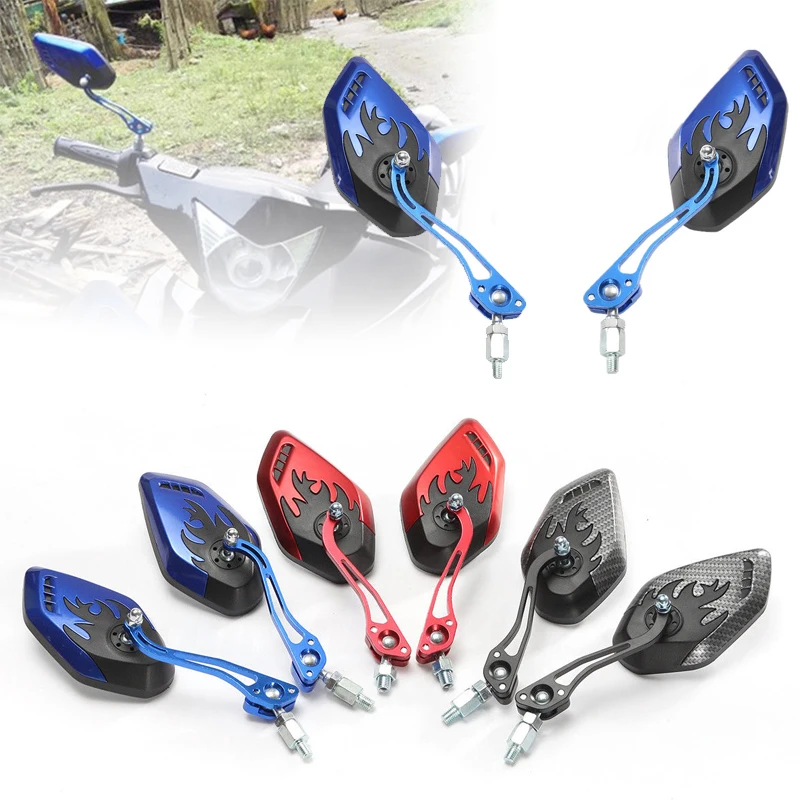 

New Arrival 1pair Motorcycle Rear View Mirrors Universal Side Mirror 8mm 10mm For Honda Suzuki Kawasaki Scooter