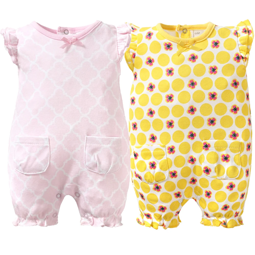 100 Cotton Baby Rompers Newborn Girl Babies Infantial 0 9 Months Baby
