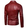 2022 Otoño Invierno Mew moda Multi-cremallera de gran tamaño Rojo Negro motocicleta Biker chaqueta de cuero hombres jaqueta de couro masculino ► Foto 2/6