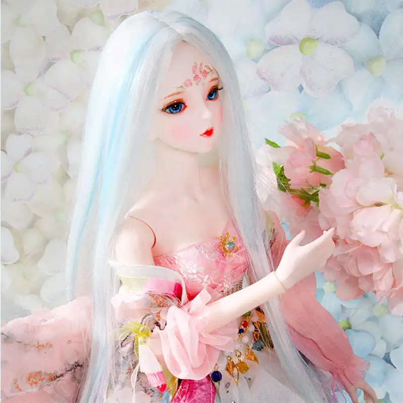 DBS 1/3 BJD кукла, изготовленная на заказ, для макияжа, механического тела, включая парик, глаза, одежду, обувь AI YoSD MSD SD, набор игрушек, подарок - Цвет: Peach-Blossom