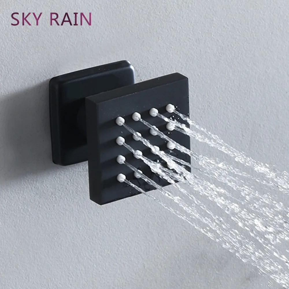 Матовая черная Роскошная насадка для душа SKY RAIN с высоким потоком