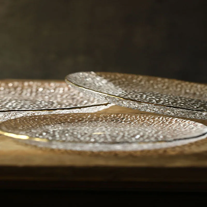 KINGLANG Хрустальная стеклянная тарелка Пномпень закуски фрукты тарелка ...