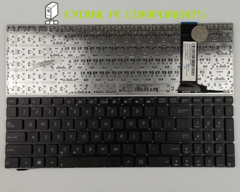 KENAN New Laptop Keyboard for Asus N76 N76V N76VB N76VJ N76VM N76VZ US Layout Black Color Without Frame 