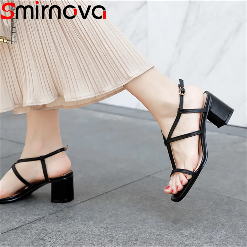 black square heel sandals
