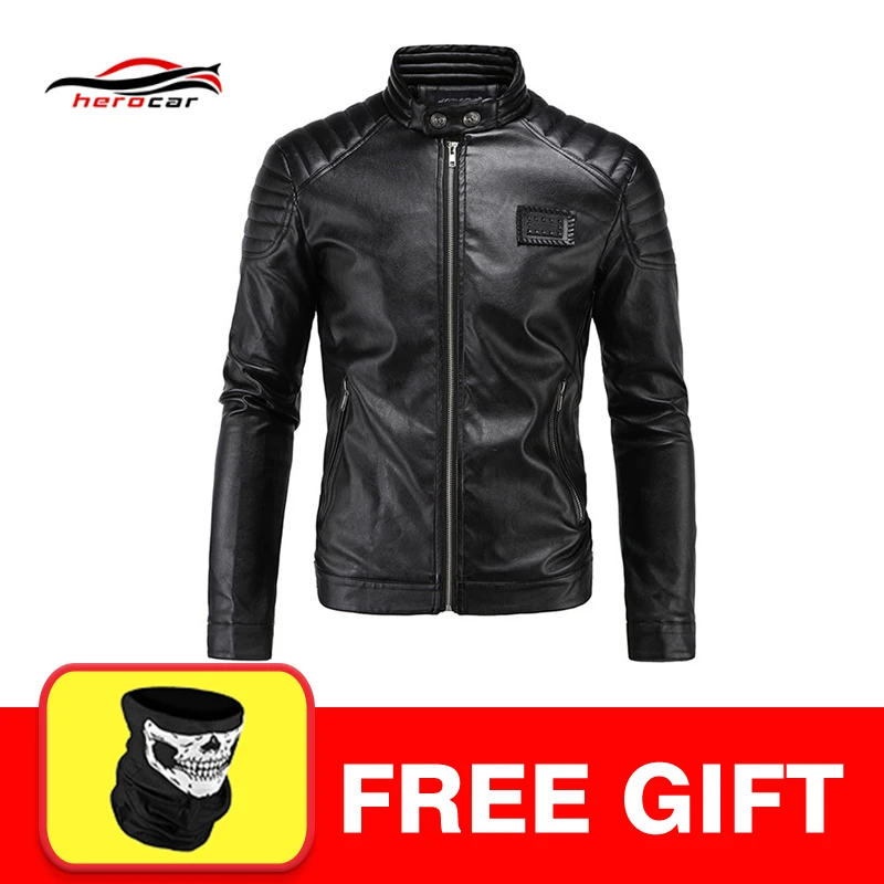 Chaqueta de cuero la motocicleta Retro Chaqueta moto Hombres